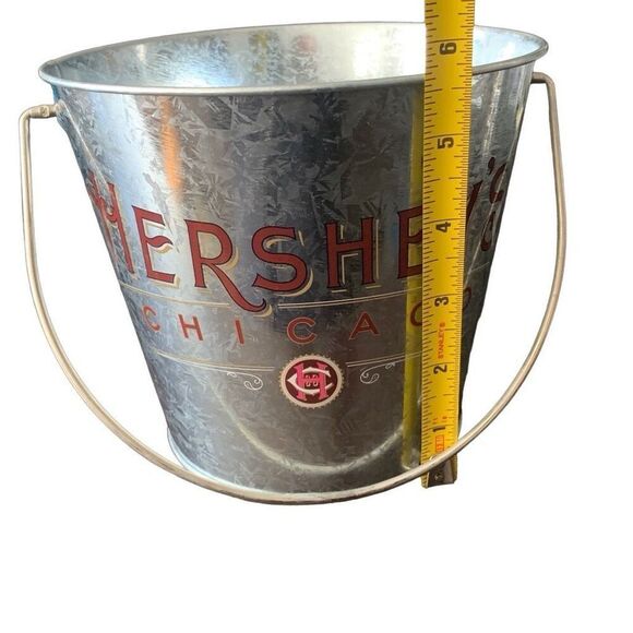 Vintage Hershey's Chocolate World Chicago Tin Pail Bucket Sweet Nostalgic Treat - Picture 12 of 13